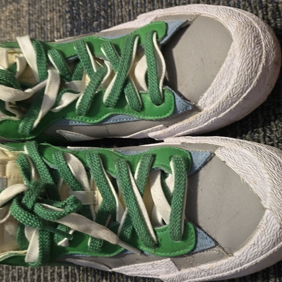 Vibrant Green and White Casual Sneakers NIKE Blazer LOW SHOES SZ 10.5